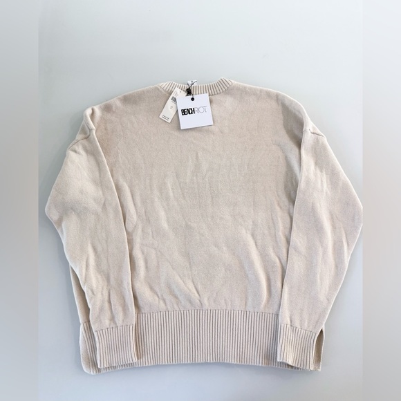NWT Beach Riot Callie Americana Flag Sweater Ivory Size S - Picture 8 of 12